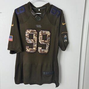 NFL Nike Jersey #99 Short Carolina Panthers Salute To Service Camo L - RARE